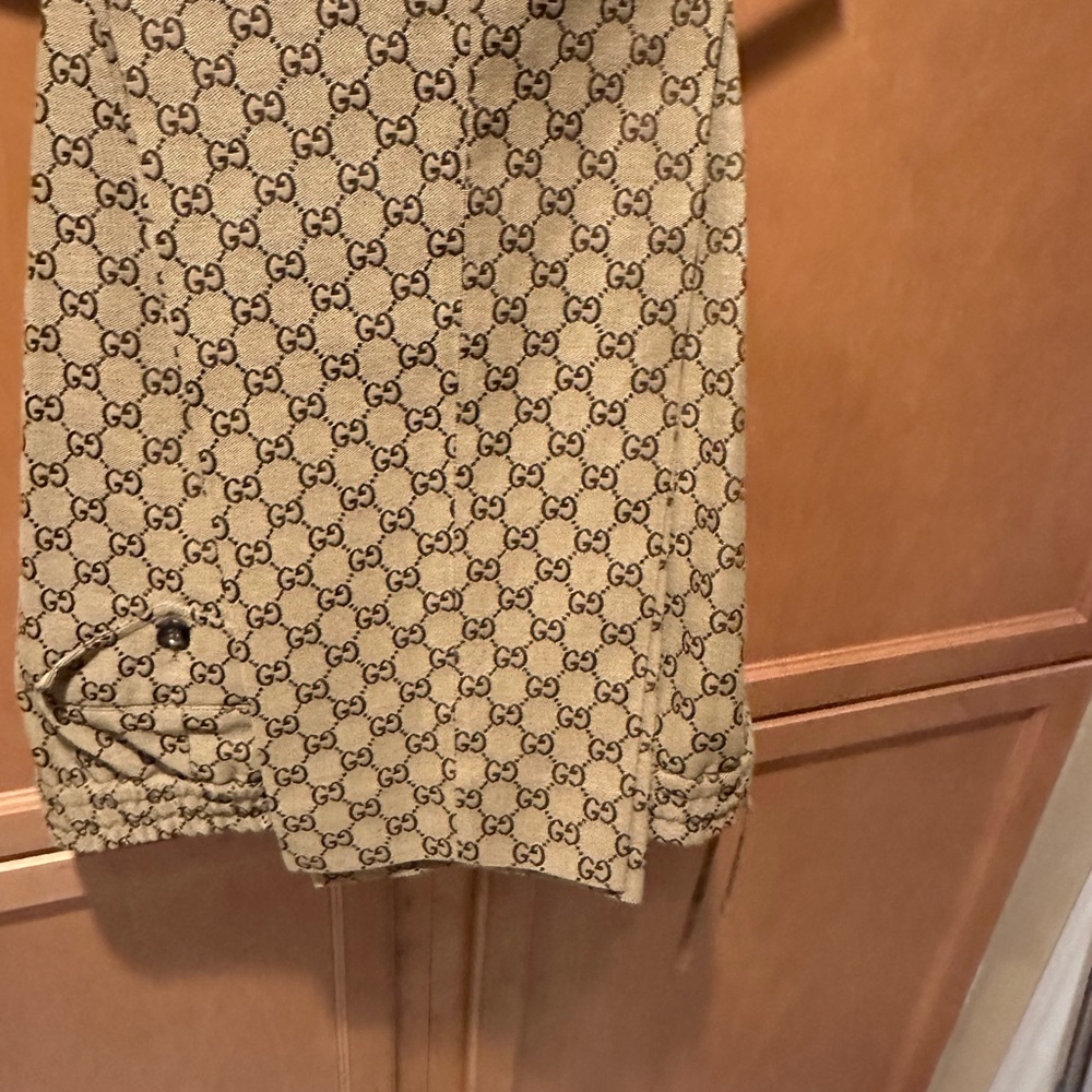 Gucci Tan Monogram Pattern pants